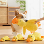 Calming Duck Plush Dog Toy – Dogs Ducks Toy with Quacking Sound for Indoor Dogs - Anxiety Relief "Snuggle Buddies" for Puppies – Squeaky Dog Toys