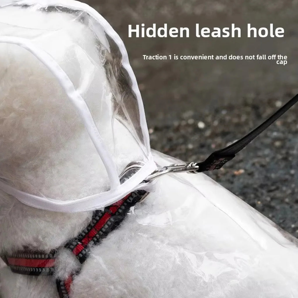 Dog Waterproof Raincoat – Transparent PVC Rain Jacket for Small & Medium Dogs