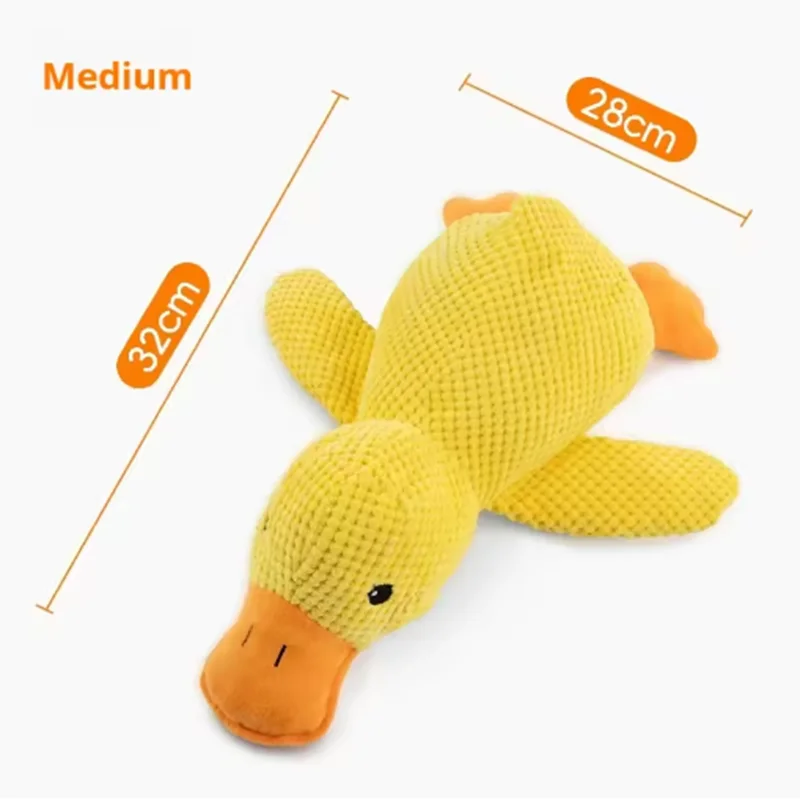 Calming Duck Plush Dog Toy – Dogs Ducks Toy with Quacking Sound for Indoor Dogs - Anxiety Relief "Snuggle Buddies" for Puppies – Squeaky Dog Toys