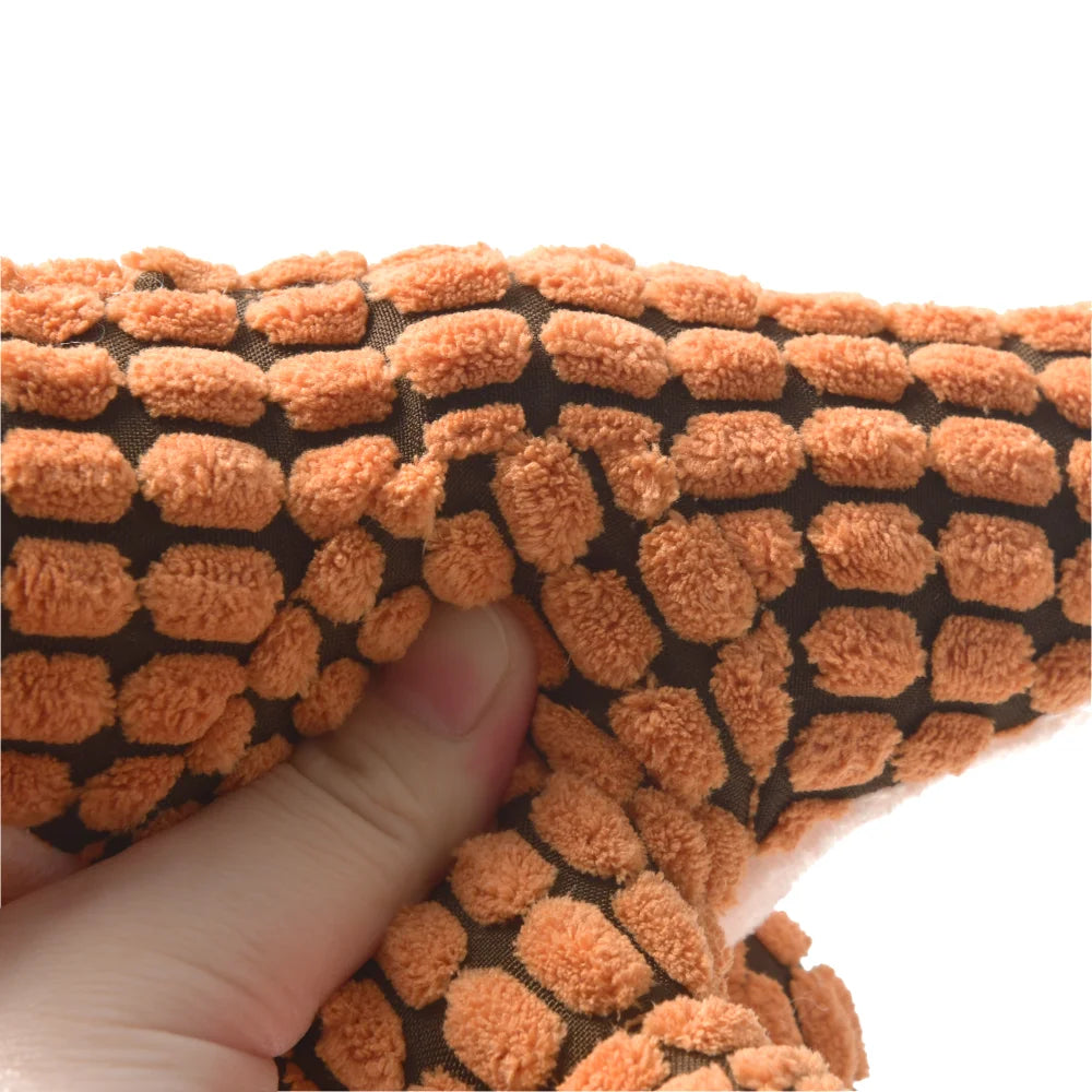 Multi-Textured Squeaky Dog Toy Series – Tough Corduroy Plush Chew Toy – Interactive Stuffed T-Rex, Triceratops, Octopus - Sunggle Buddies