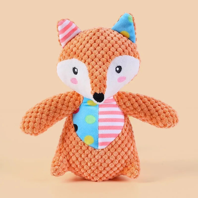 Interactive Textured Squeaky Toy – Chew-Resistant Corduroy Plush for Dogs – Anxiety Relief "Snuggle Buddies" for Puppies – Squeaky Dog Toys