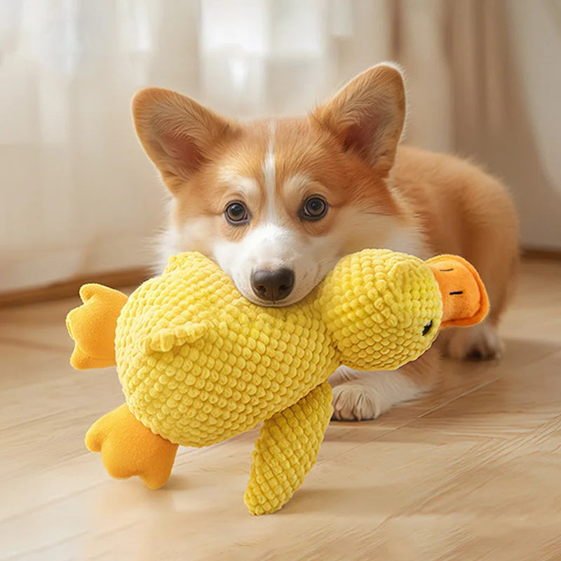 Premium Duck Plush Dog Toy – Squeaky & Crinkle Chew Toy for Puppies - Snuggle Buddies